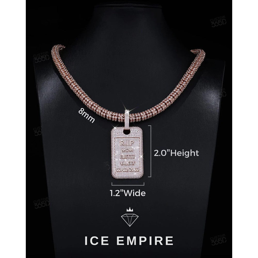 Iced Out Cross 925 Silver Pendant