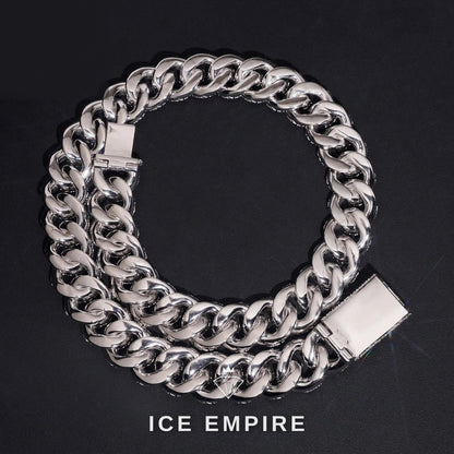 Iced Out Rose Gold Moissanite Cuban Chain
