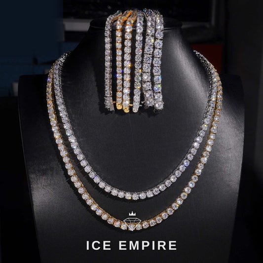 Iced Out 925 Silver Tennis Chain