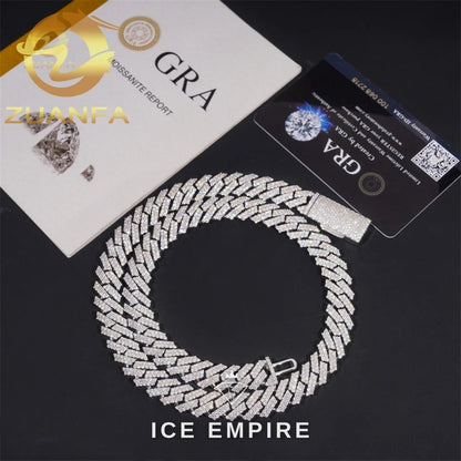 Iced Out Rose Gold Plated Moissanite Cuban Chain