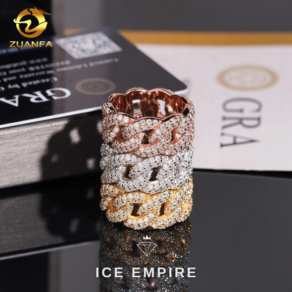 Iced Out Rose Gold Plated Moissanite Cuban Chain