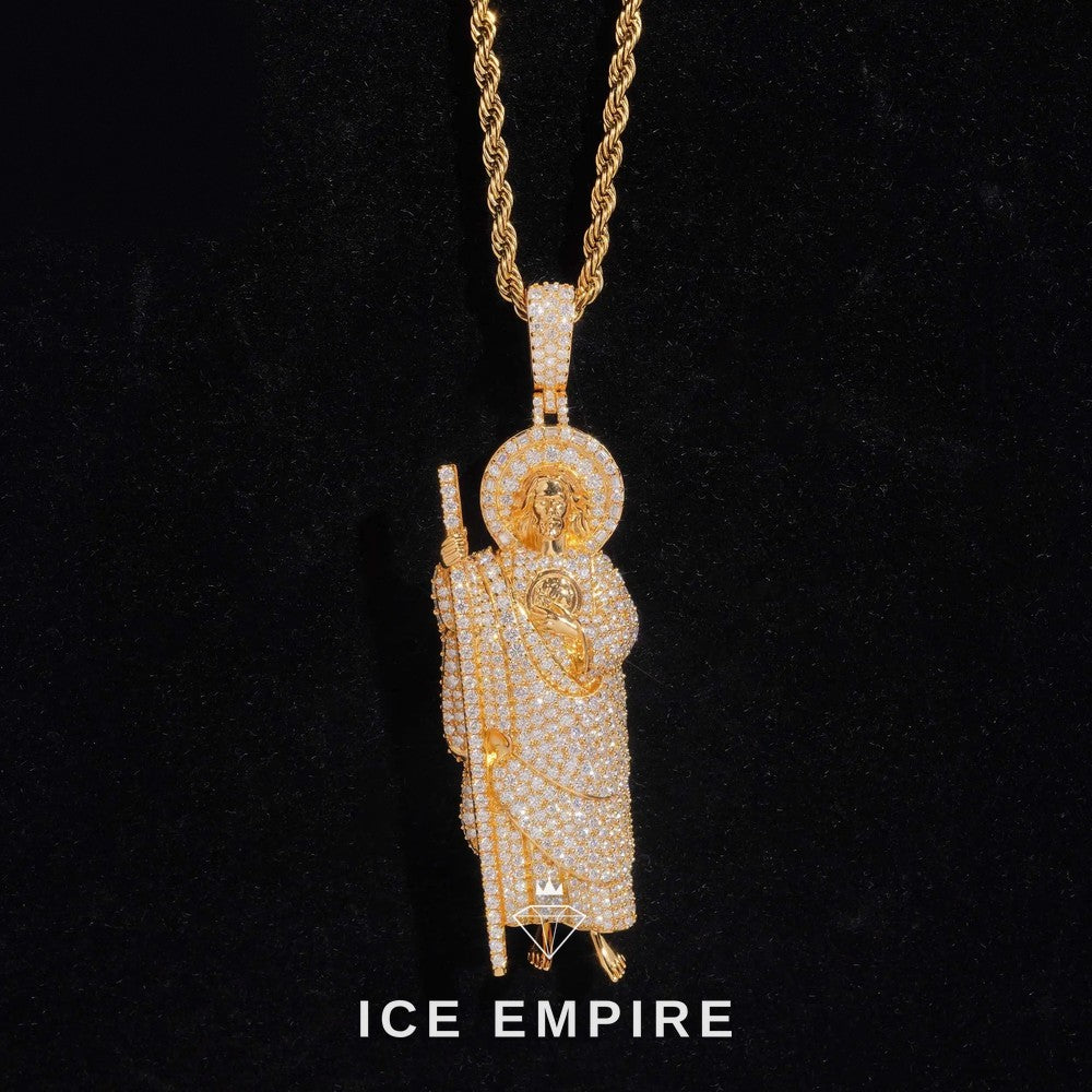 Iced Out Rose Gold Plated Moissanite Pendant