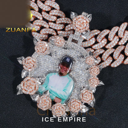 Iced Out 925 Silver Moissanite Pendant