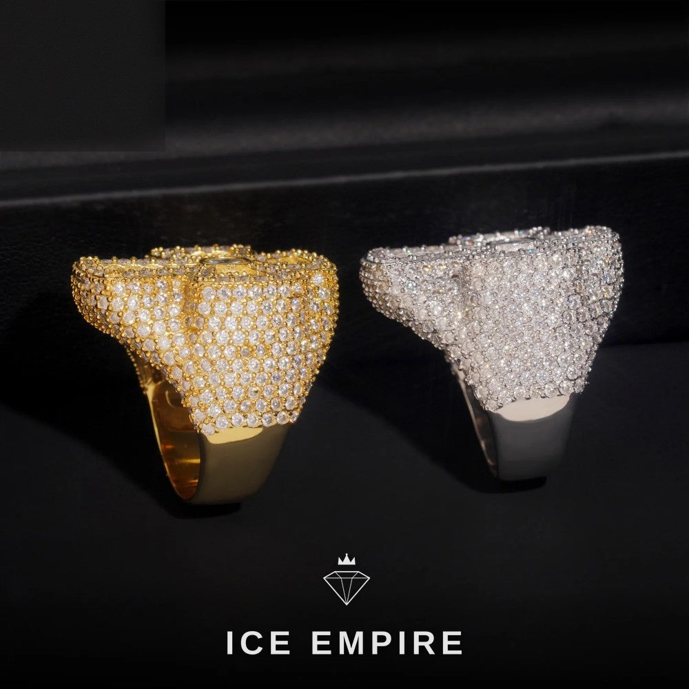 Iced Out Baguette 925 Silver Moissanite Ring