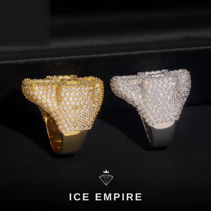 Iced Out Baguette 925 Silver Moissanite Ring