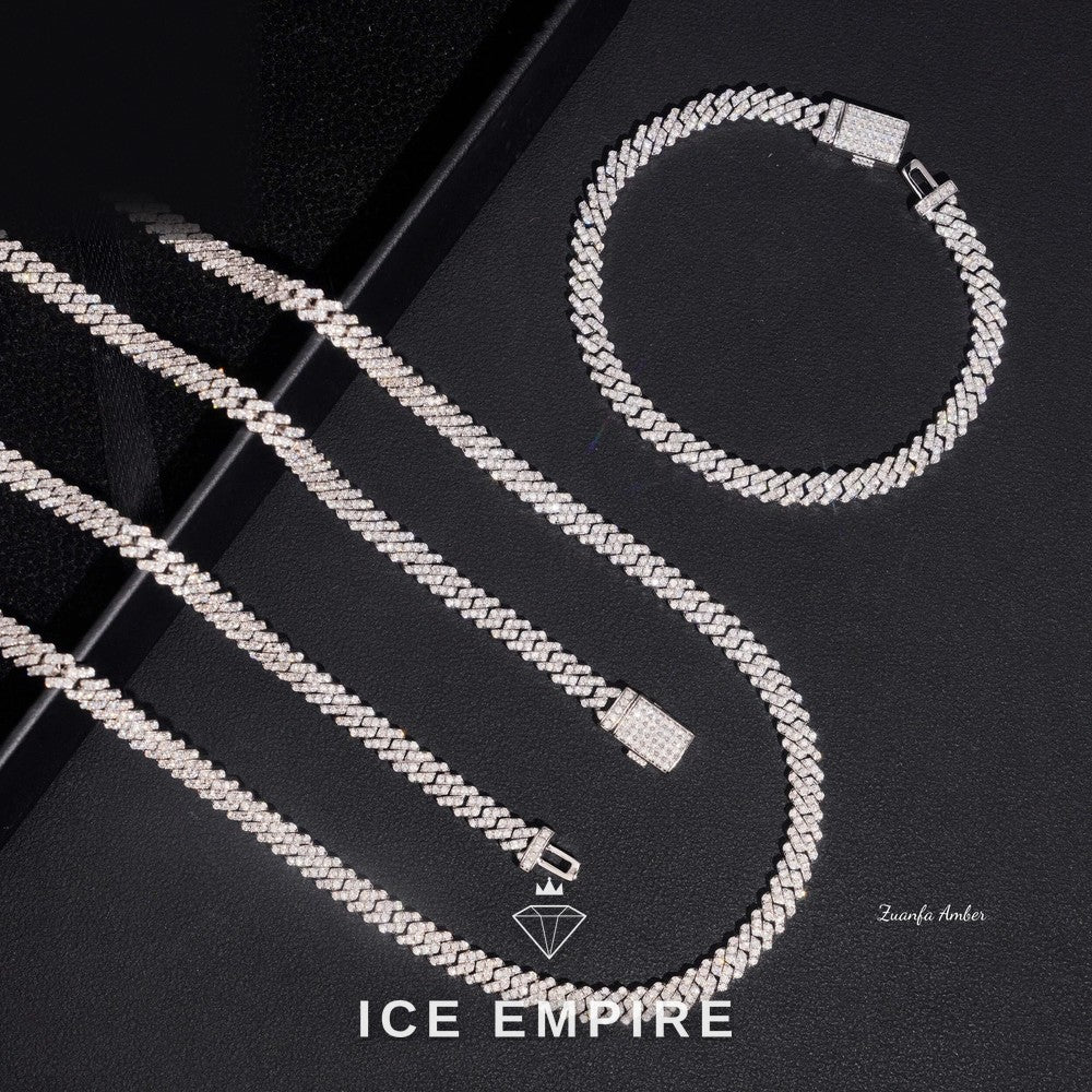 Iced Out 14K Gold Lab Grown Diamond Cuban Chain