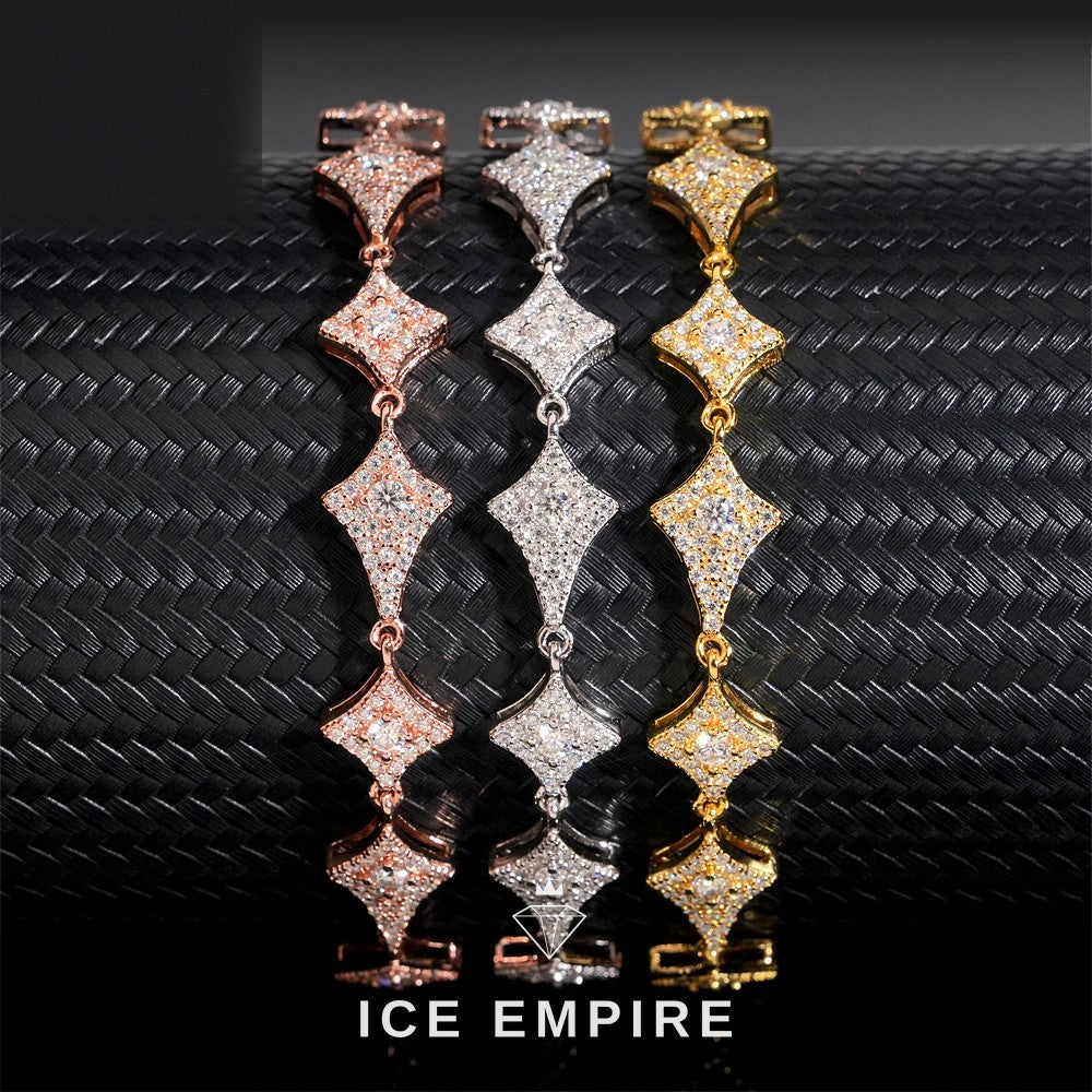 Iced Out Rose Gold Plated Moissanite Cuban Chain