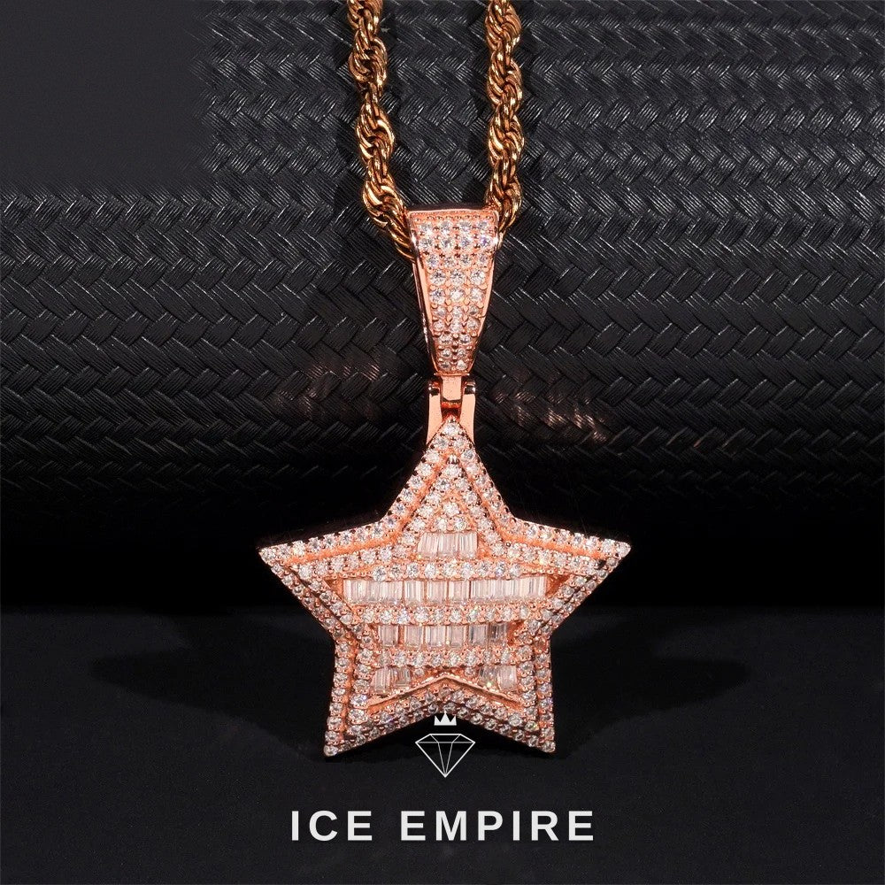 Iced Out 925 Silver Pendant