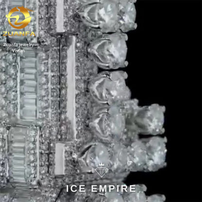 Iced Out Cross 925 Silver Moissanite Pendant