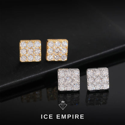 Iced Out Rose Gold Plated Moissanite Earrings