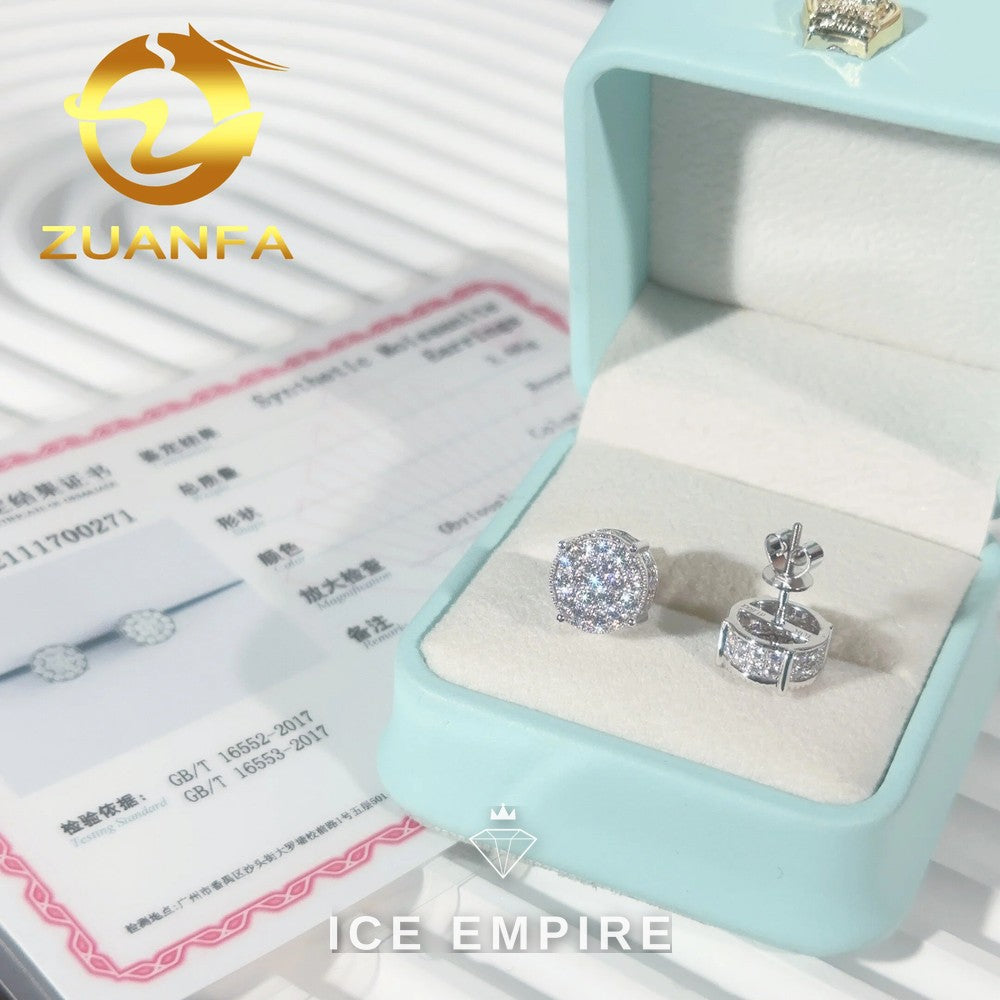 Iced Out Gold Plated Moissanite Earrings