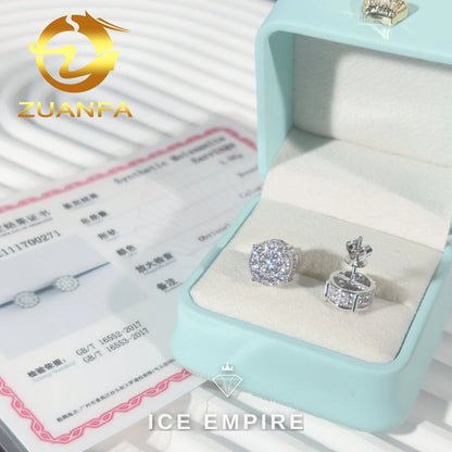 Iced Out Gold Plated Moissanite Earrings