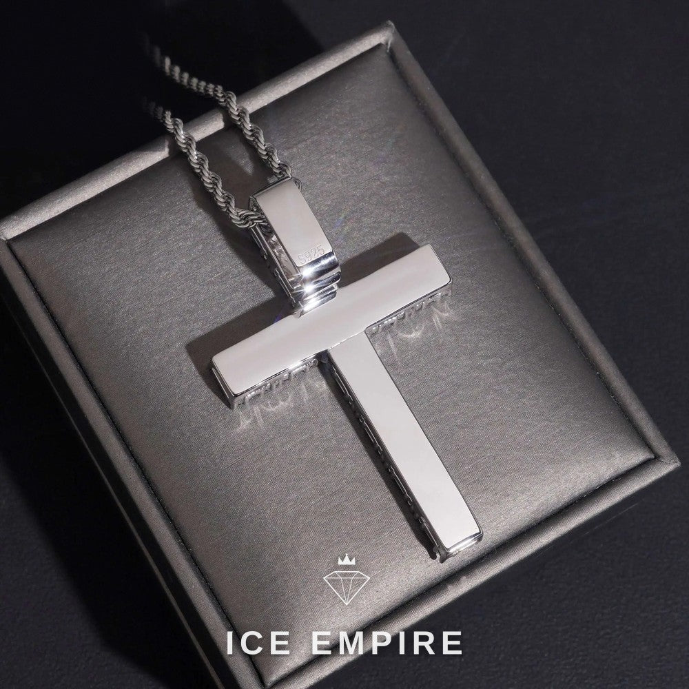 Iced Out Baguette 925 Silver Moissanite Pendant
