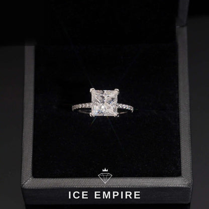 Iced Out Rose Gold Plated Moissanite Wedding Band