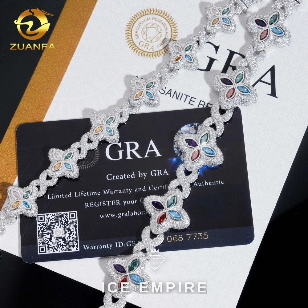 Iced Out Rose Gold Plated Moissanite Cuban Chain