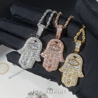 Iced Out Rose Gold Plated Moissanite Rope Chain