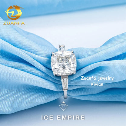 Iced Out 925 Silver Moissanite Ring