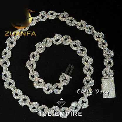 Iced Out Rose Gold Plated Moissanite Cuban Chain