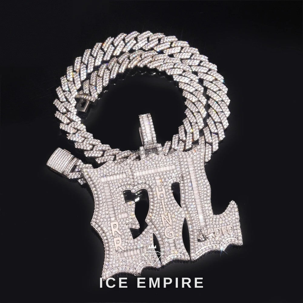 Iced Out 925 Silver Pendant