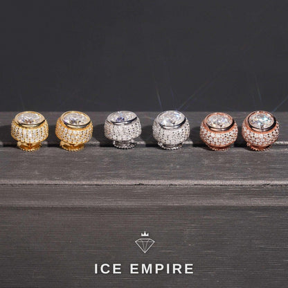 Iced Out Gold Plated Moissanite Stud Earrings