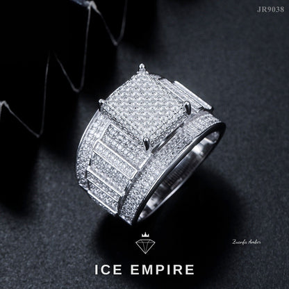 Iced Out Gold Plated Moissanite Ring