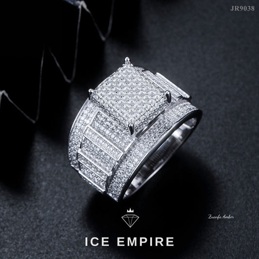 Iced Out Gold Plated Moissanite Ring