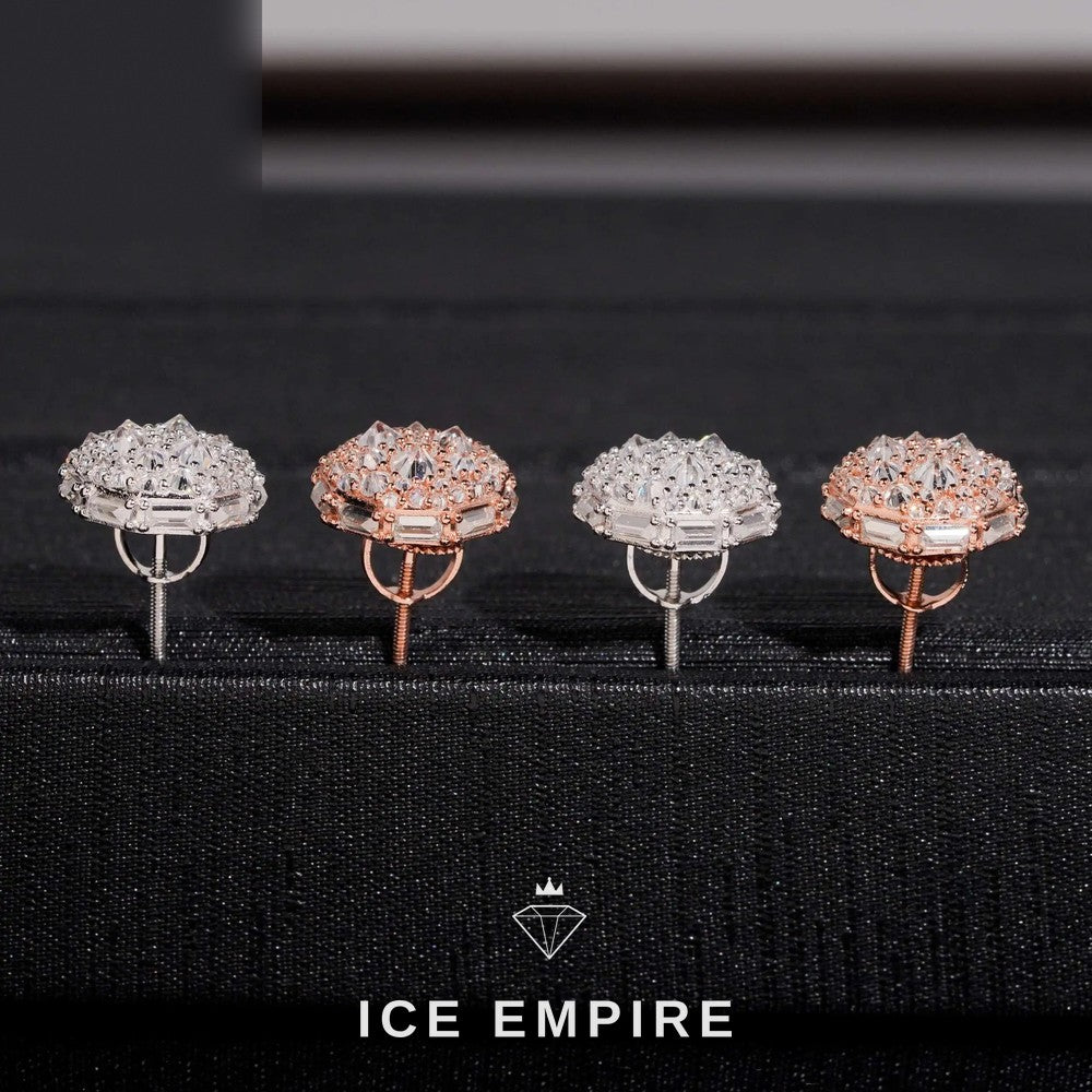 Iced Out Gold Plated Moissanite Earrings