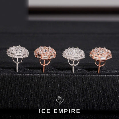 Iced Out Gold Plated Moissanite Earrings