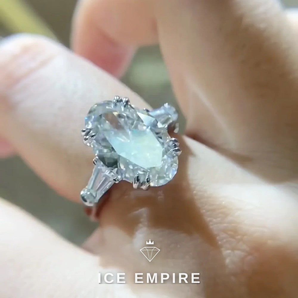 Iced Out 14K Gold Lab Grown Diamond Ring