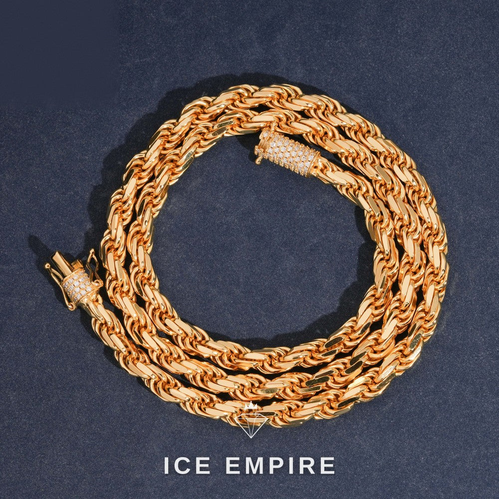 Iced Out 925 Silver Moissanite Cuban Chain