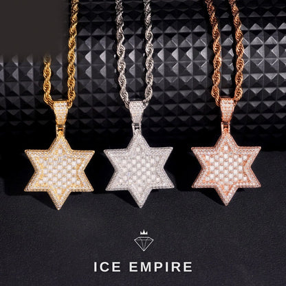 Iced Out Baguette 925 Silver Moissanite Pendant