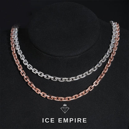 Iced Out Rose Gold Plated Moissanite Cuban Chain
