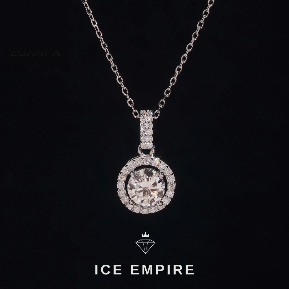 Iced Out Rose Gold Plated Moissanite Pendant