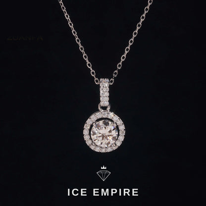 Iced Out Rose Gold Plated Moissanite Pendant