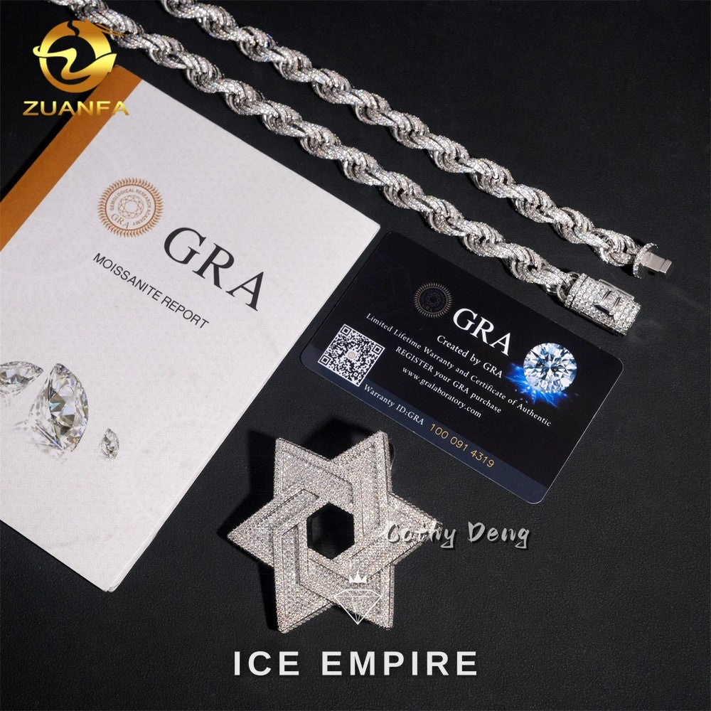 Iced Out Baguette Rose Gold Plated Pendant