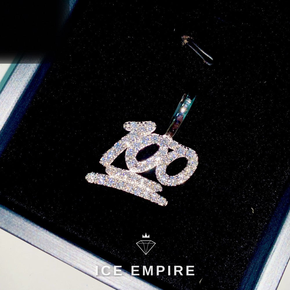Iced Out Cross Rose Gold Plated Moissanite Pendant