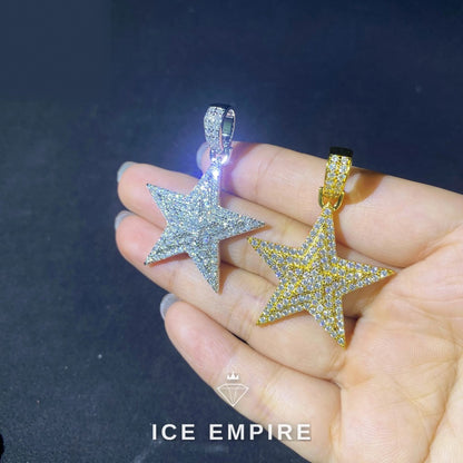 Iced Out 925 Silver Moissanite Pendant