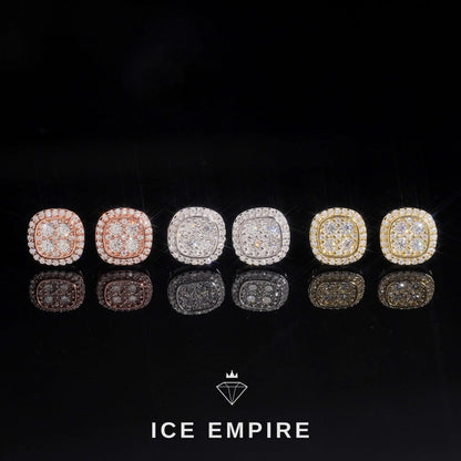 Iced Out 925 Silver Moissanite Earrings