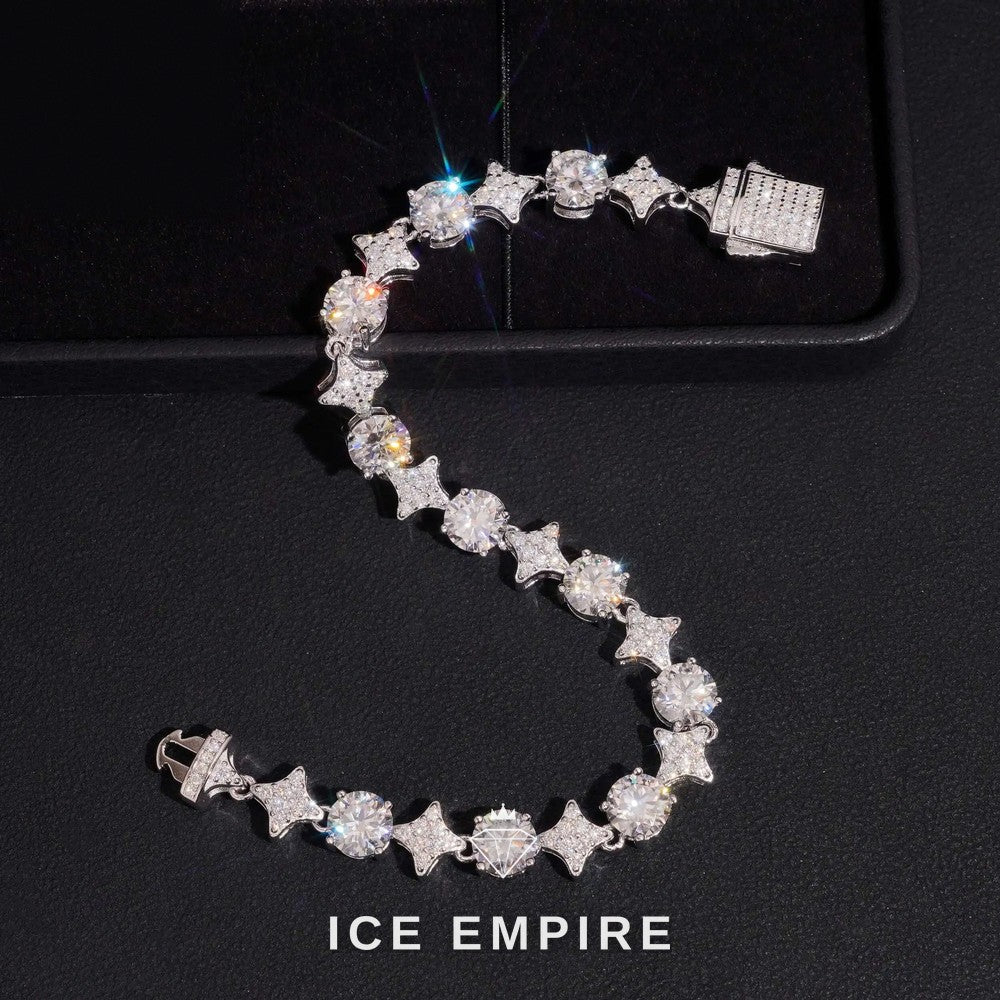 Iced Out 925 Silver Moissanite Bracelet