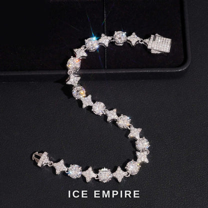 Iced Out 925 Silver Moissanite Bracelet