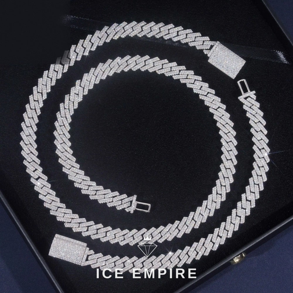 Iced Out Rose Gold Plated Moissanite Cuban Chain