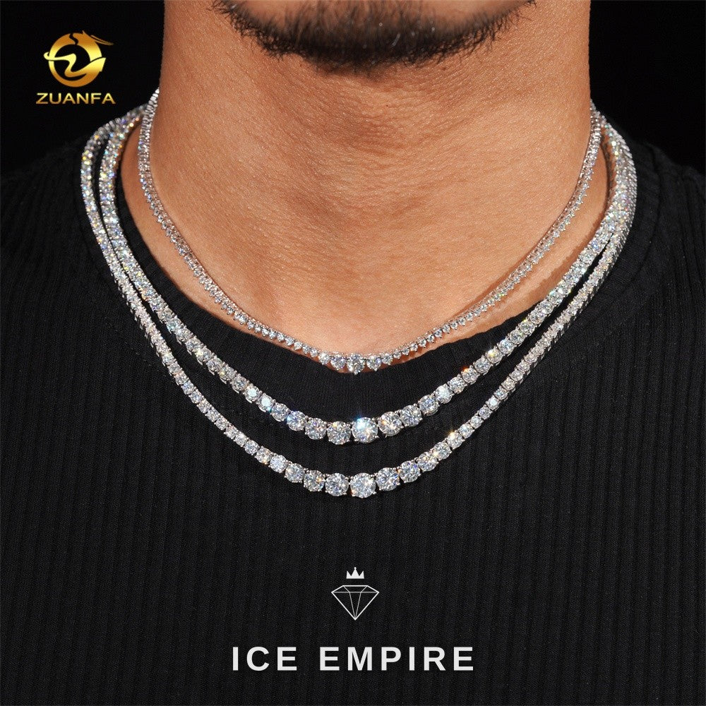 Iced Out Rose Gold Plated Moissanite Cuban Chain