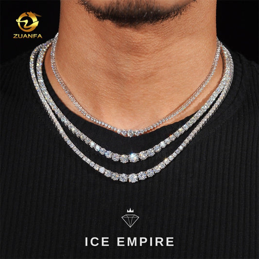 Iced Out Rose Gold Plated Moissanite Cuban Chain