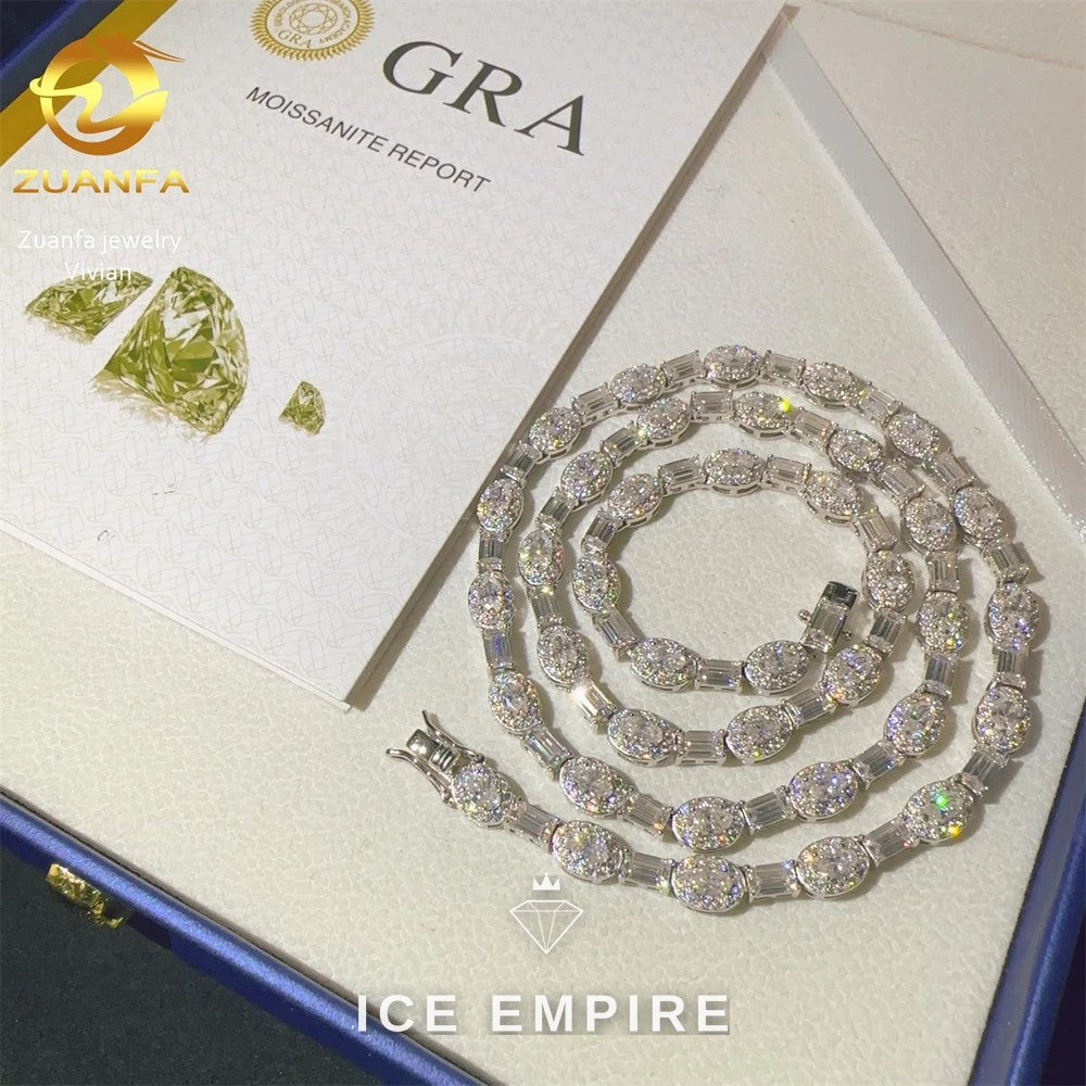 Iced Out Rose Gold Plated Moissanite Cuban Chain