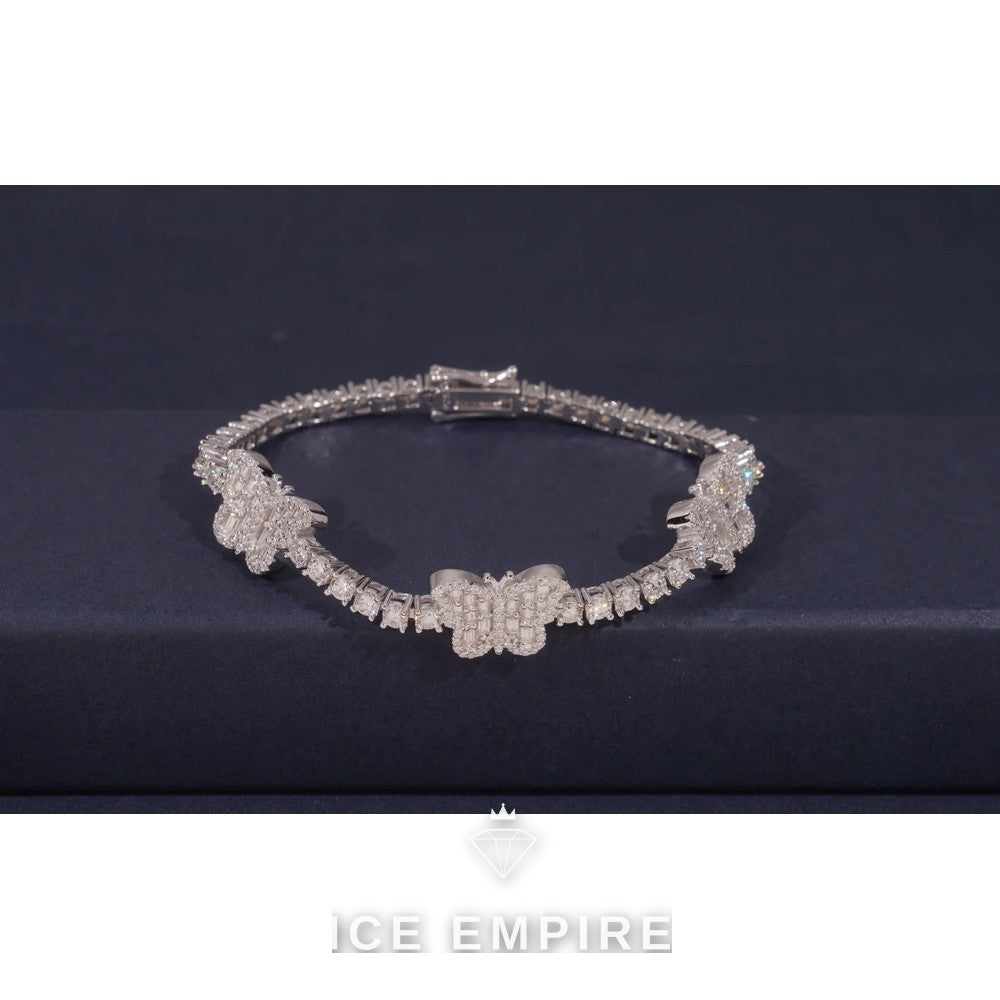 Iced Out 925 Silver Moissanite Tennis Chain
