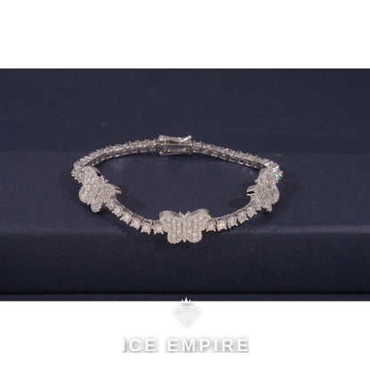Iced Out 925 Silver Moissanite Tennis Chain