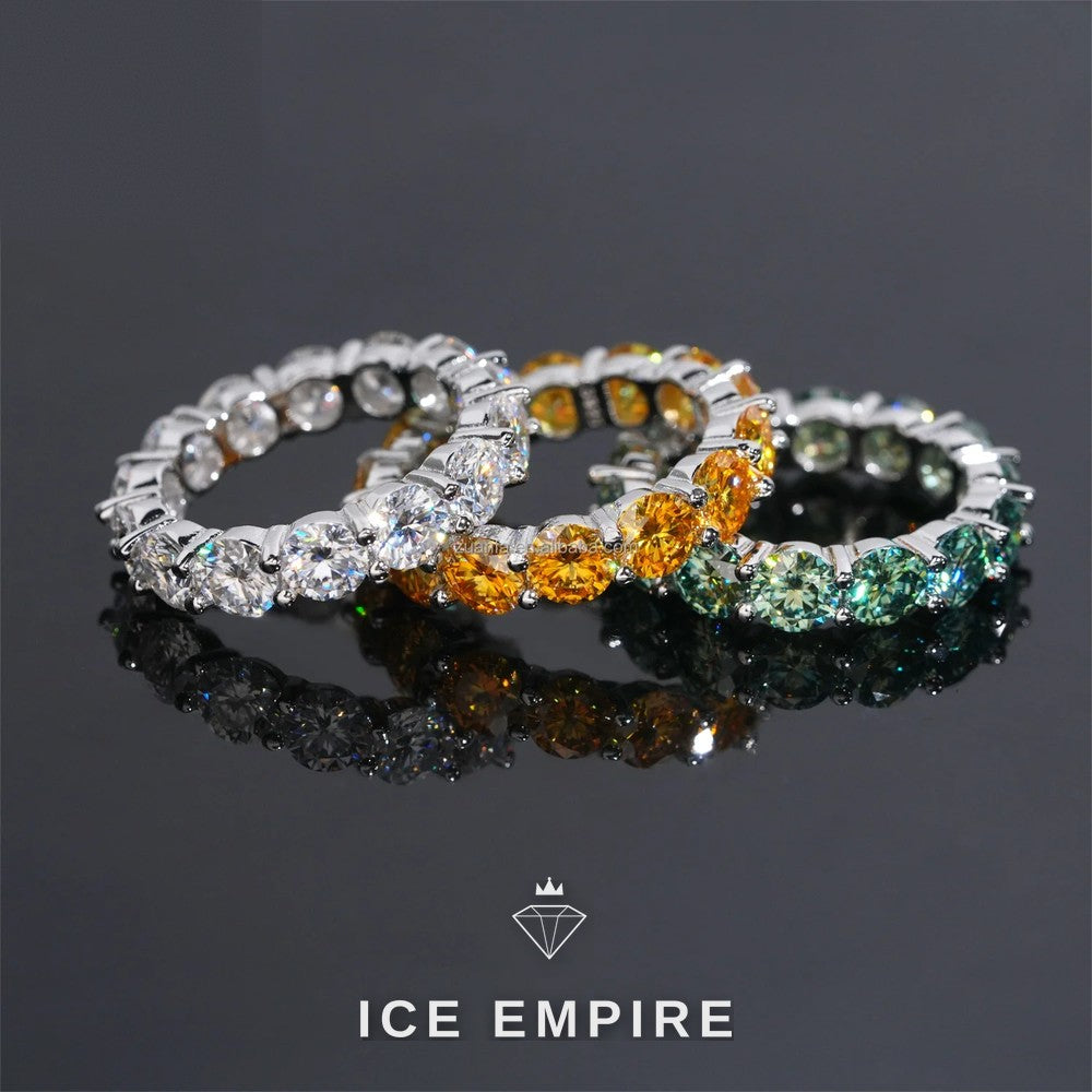 Iced Out 925 Silver Moissanite Ring