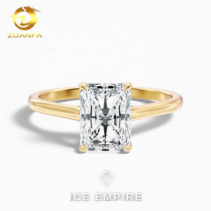 Iced Out 10K Gold Lab Grown Diamond Wedding Band