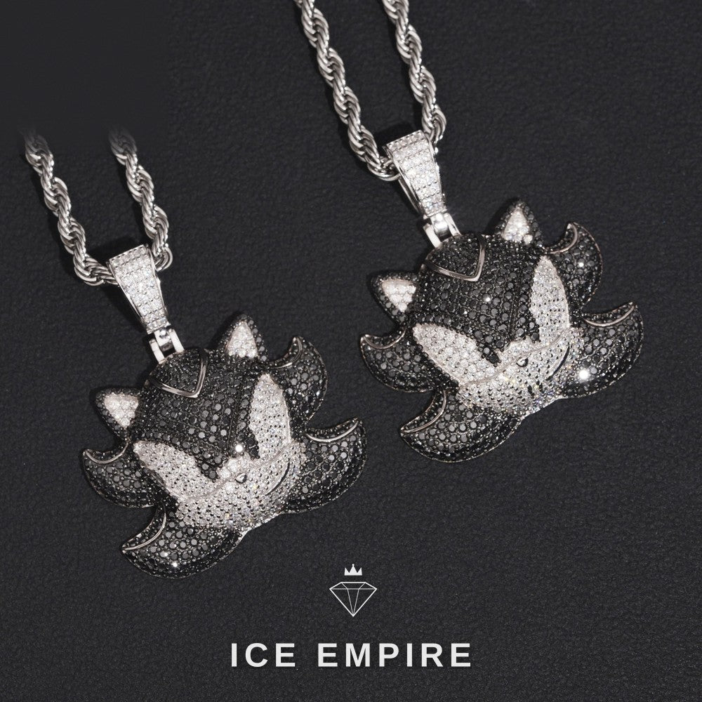 Iced Out Rose Gold Plated Moissanite Pendant
