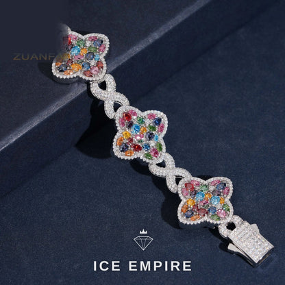 Iced Out 925 Silver Moissanite Cuban Chain